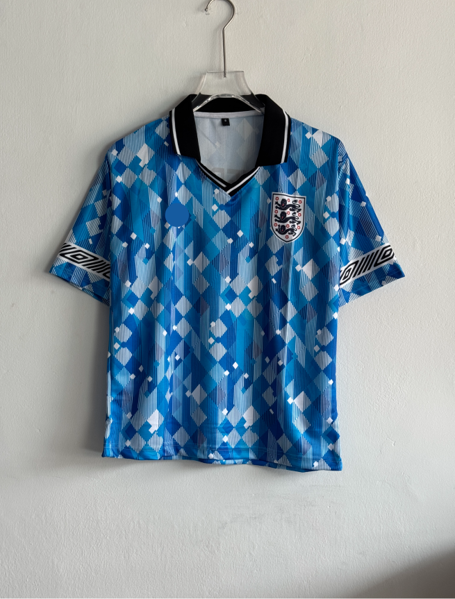 ENGLAND 1990 THIRD KIT TERRY FIVESLEEVE POLO