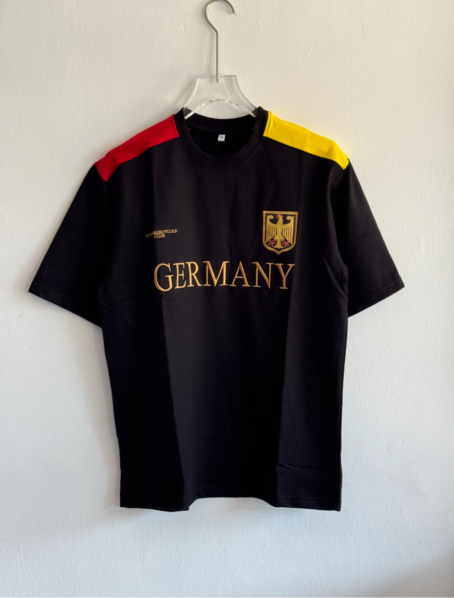 TSHIRT GERMANY BLACK FIVESLEEVE EMBROIDERY (S)