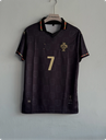 PORTUGAL 25-26 BLACK KIT RONALDO POLO EMBROIDERY PREMIUM