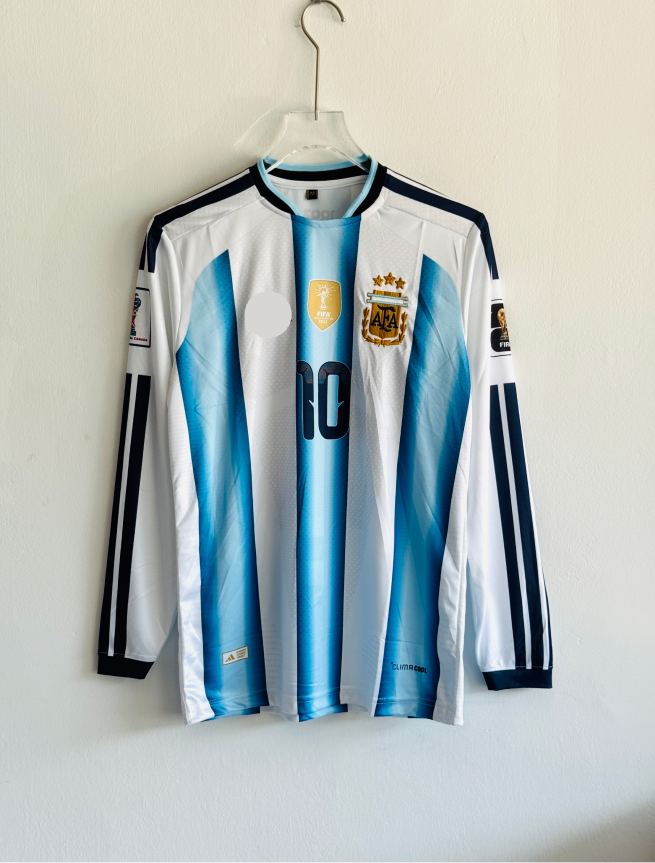 ARGENTINA 2026 HOME KIT MESSI FULLSLEEVE EMBROIDERY PREMIUM (M)