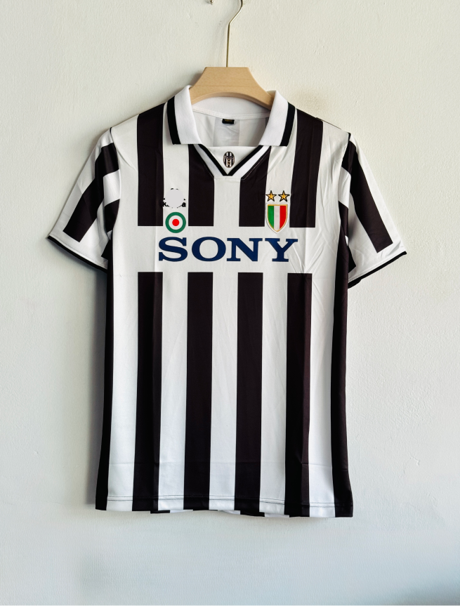 JUVENTUS 1995-96 HOME KIT DEL PIERO POLO EMBROIDERY PREMIUM (S)