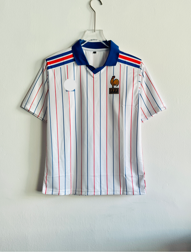 FRANCE 1982 AWAY KIT ZIDANE FIVESLEEVE POLO (S)