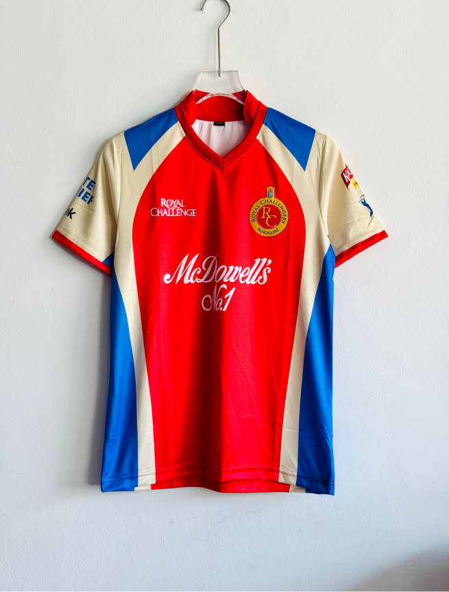 RCB 2011 IPL KIT AB DE VILLIERS POLO EMBROIDERY PREMIUM (S)