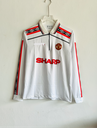 MANCHESTER UNITED 1998-99 WHITE KIT BECKHAM FULLSLEEVE POLO EMBROIDERY