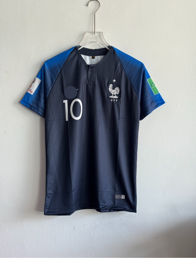 FRANCE 2018 HOME KIT MBAPPE POLO EMBROIDERY PREMIUM (S)