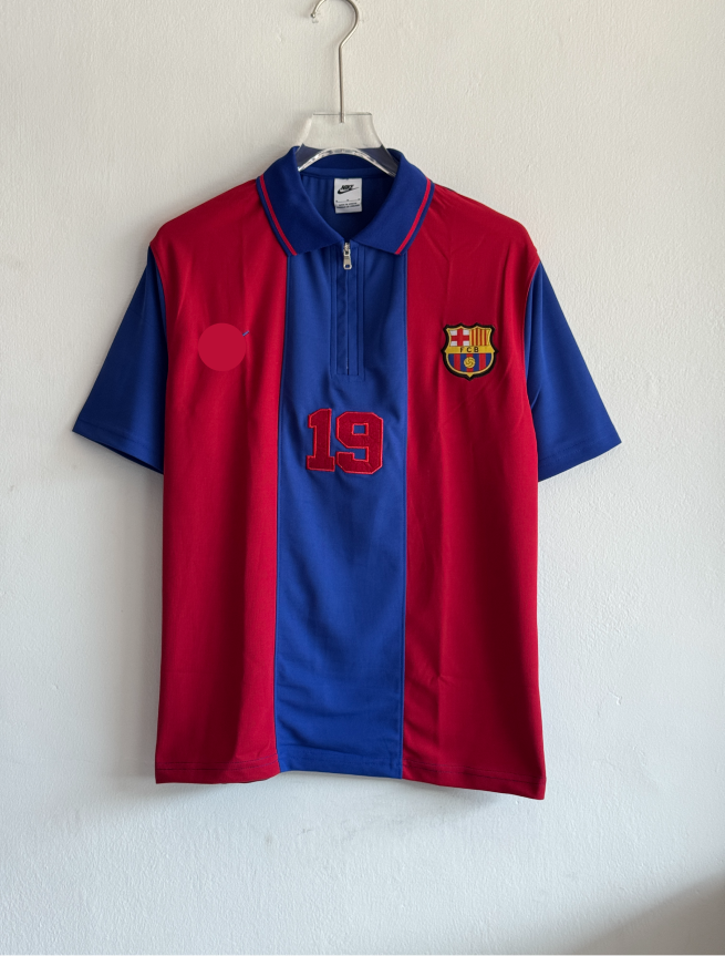 TSHIRT BARCELONA 19 POLO EMBROIDERY WITH ZIP PREMIUM (M)