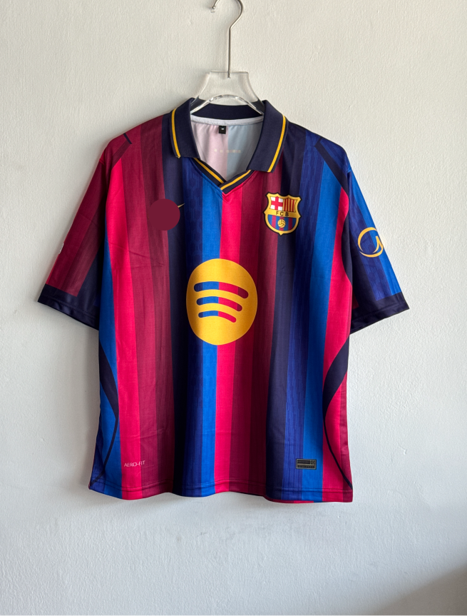 BARCELONA 26-27 HOME KIT LAMINE YAMAL FIVESLEEVE POLO (S)
