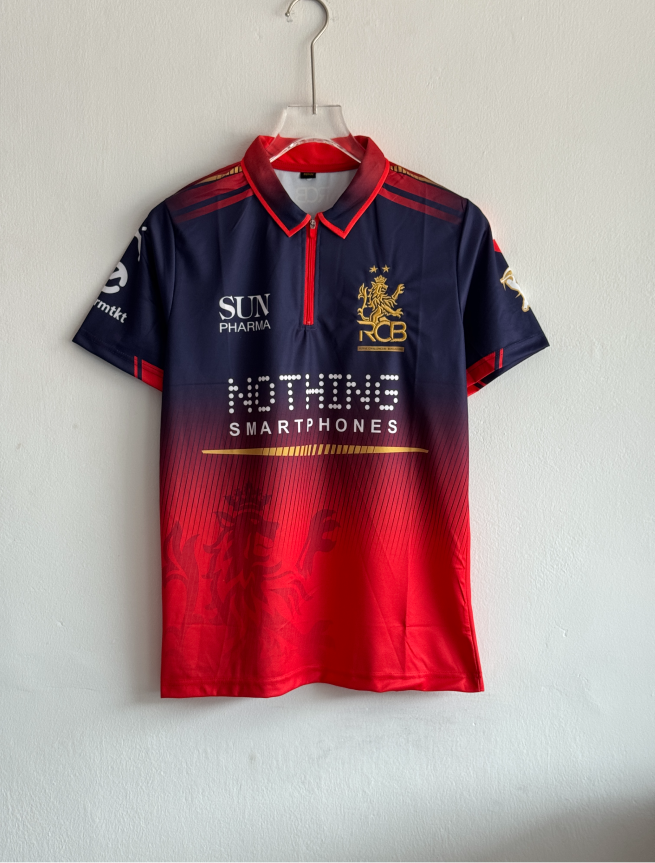 RCB 2026 2 STAR HOME KIT VIRAT POLO EMBROIDERY PREMIUM (S)