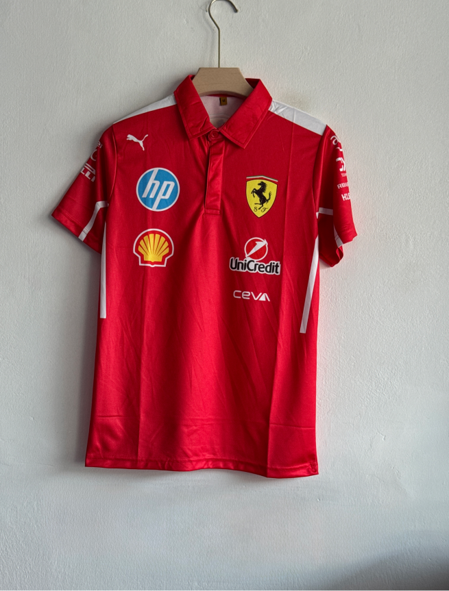 F1 FERRARI SCUDERIA RED POLO PREMIUM (S)